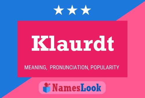 ملصق اسم Klaurdt