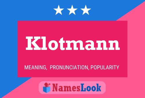 ملصق اسم Klotmann