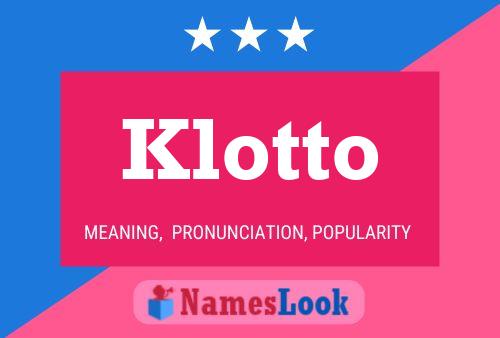 ملصق اسم Klotto