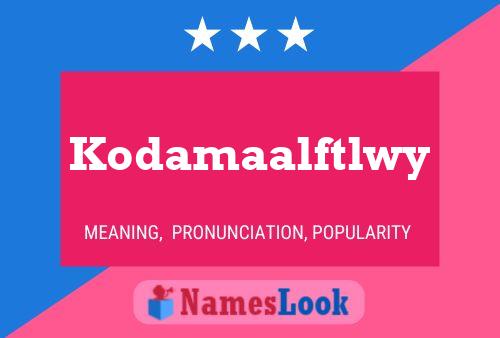 ملصق اسم Kodamaalftlwy