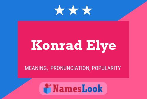 ملصق اسم Konrad Elye