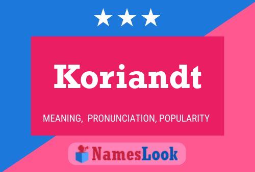 ملصق اسم Koriandt