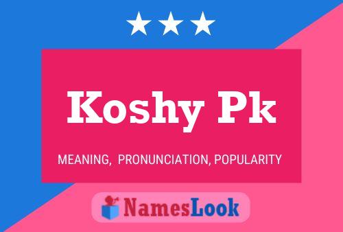 ملصق اسم Koshy Pk