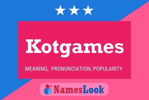 ملصق اسم Kotgames