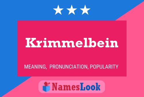 ملصق اسم Krimmelbein