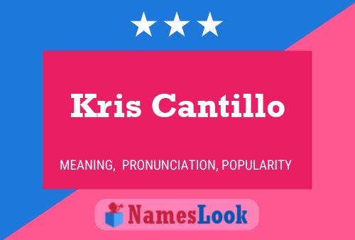 ملصق اسم Kris Cantillo