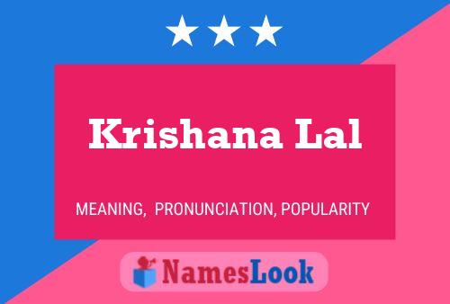 ملصق اسم Krishana Lal