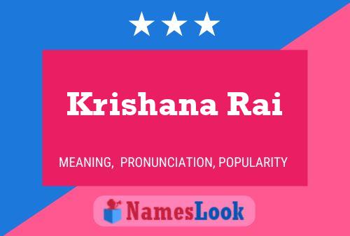 ملصق اسم Krishana Rai