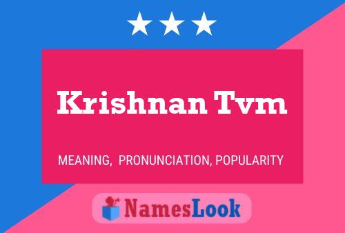 ملصق اسم Krishnan Tvm