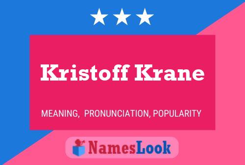 ملصق اسم Kristoff Krane