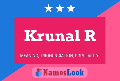 ملصق اسم Krunal R