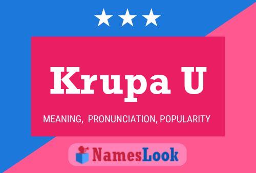 ملصق اسم Krupa U