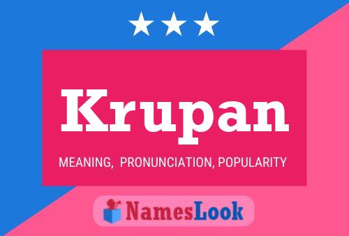 ملصق اسم Krupan