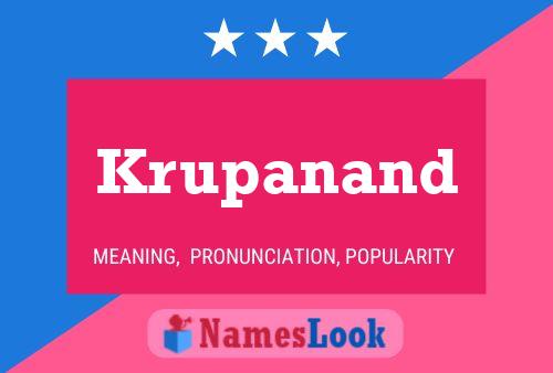 ملصق اسم Krupanand