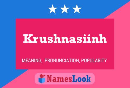 ملصق اسم Krushnasiinh