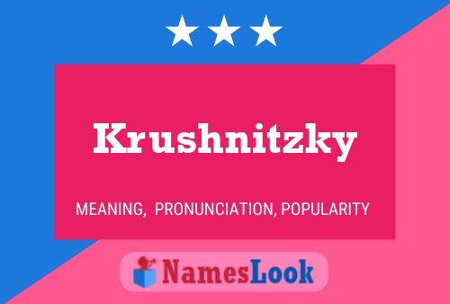 ملصق اسم Krushnitzky