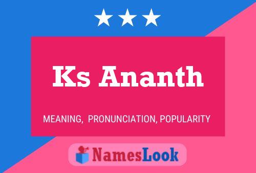 ملصق اسم Ks Ananth