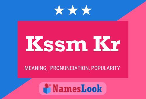 ملصق اسم Kssm Kr