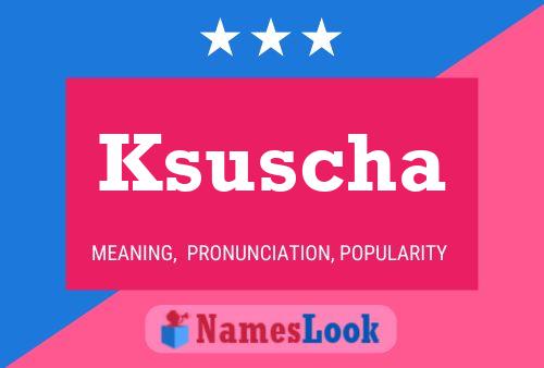 ملصق اسم Ksuscha