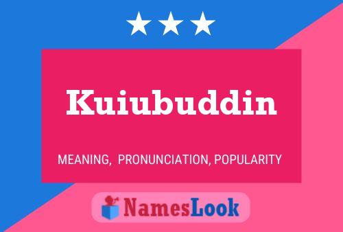 ملصق اسم Kuiubuddin