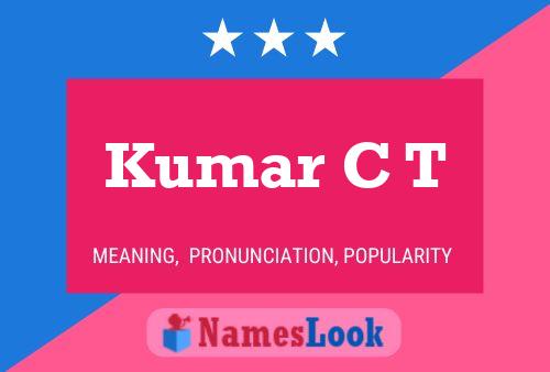 ملصق اسم Kumar C T