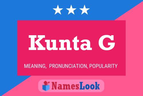 ملصق اسم Kunta G