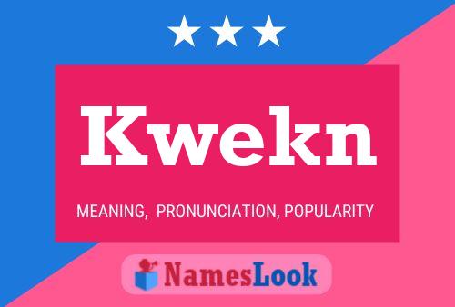 ملصق اسم Kwekn