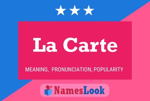 ملصق اسم La Carte