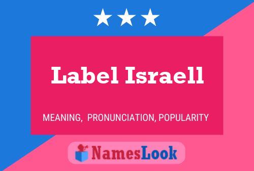 ملصق اسم Label Israell