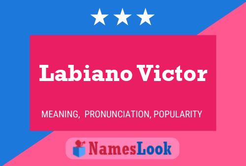 ملصق اسم Labiano Victor