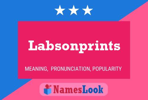 ملصق اسم Labsonprints