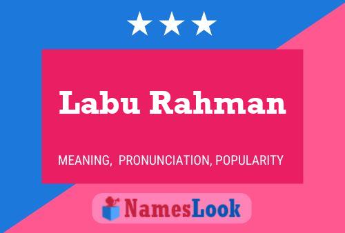 ملصق اسم Labu Rahman