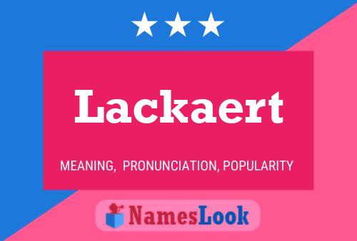 ملصق اسم Lackaert