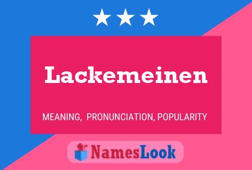 ملصق اسم Lackemeinen