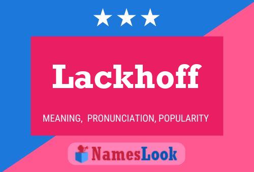 ملصق اسم Lackhoff