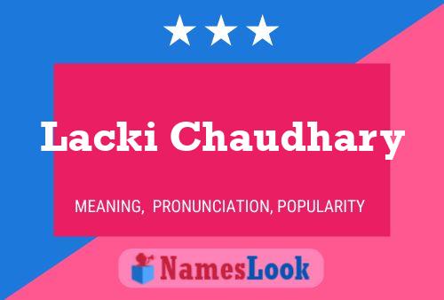 ملصق اسم Lacki Chaudhary