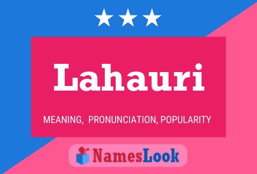 ملصق اسم Lahauri