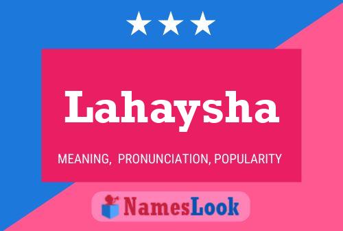 ملصق اسم Lahaysha