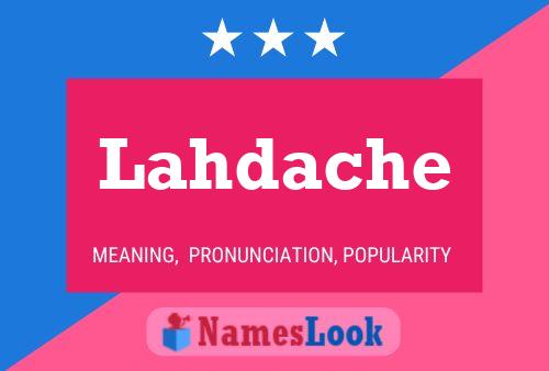 ملصق اسم Lahdache