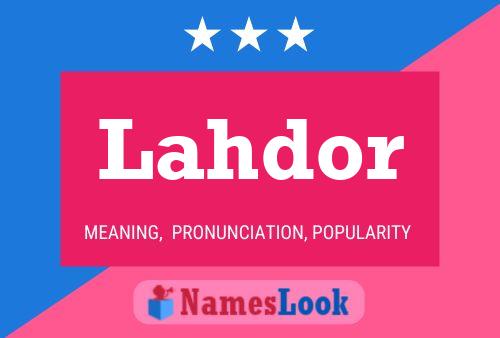 ملصق اسم Lahdor