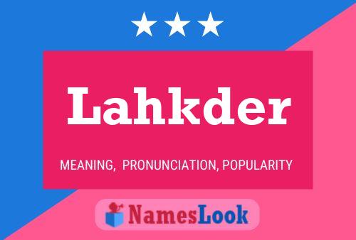 ملصق اسم Lahkder