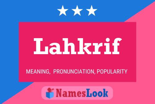 ملصق اسم Lahkrif