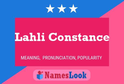 ملصق اسم Lahli Constance