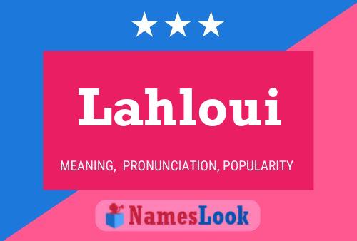 ملصق اسم Lahloui