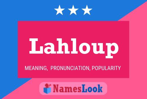 ملصق اسم Lahloup