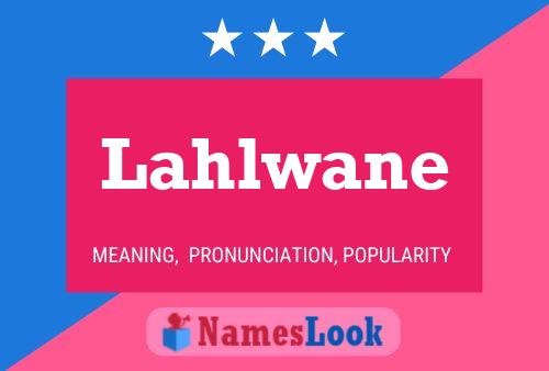 ملصق اسم Lahlwane