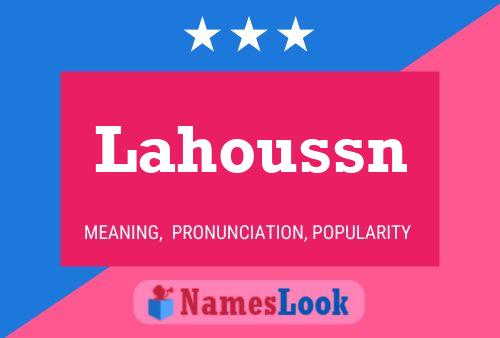 ملصق اسم Lahoussn