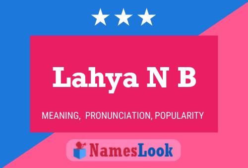 ملصق اسم Lahya N B