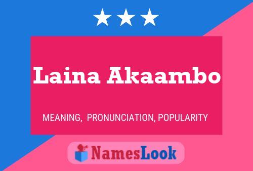 ملصق اسم Laina Akaambo