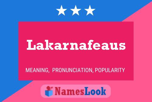 ملصق اسم Lakarnafeaus